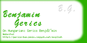 benjamin gerics business card